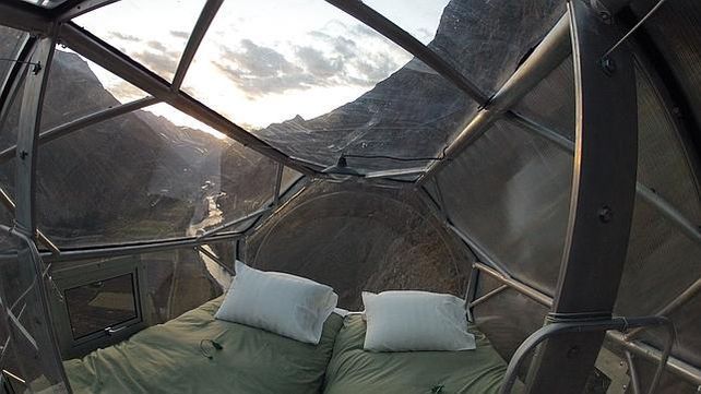 La montaña es el techo de esta habitación: Skylodge Adventure Suites
