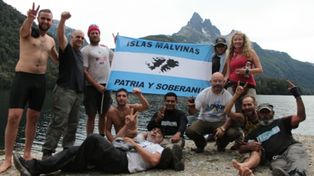 Por la soberanía. Partieron dos columnas hacia el lago Escondido.