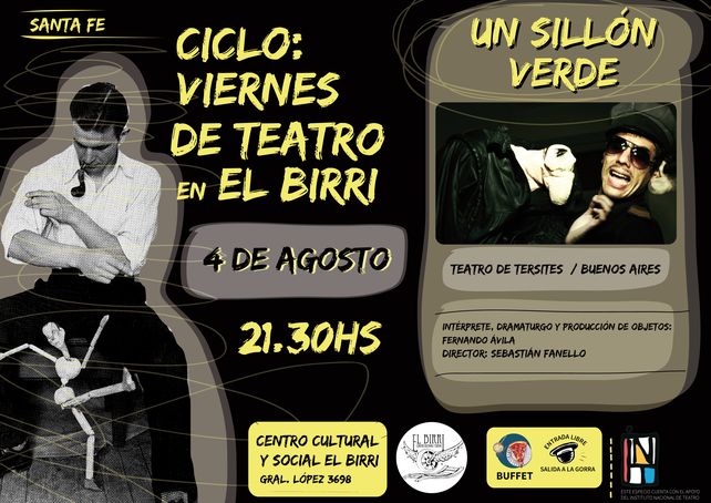 Con Un sillón verde, siguen los viernes de teatro en El Birri