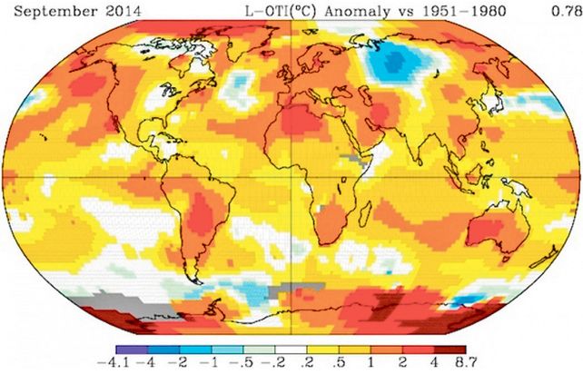 Según la Nasa, 2014 fue el año más caluroso en el planeta