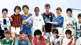 Maradona armó una selección de estrellas cuando eran chicos para saludar por el Día del Niño