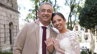 El intedente Pablo Javkin y la médica oncóloga Luisina Fruci se casaron este viernes en el pasaje Luetich