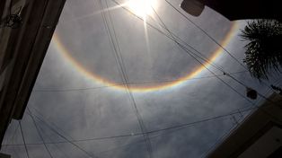 Un fenómeno extraño alrededor del sol que sorprendió a los santafesinos