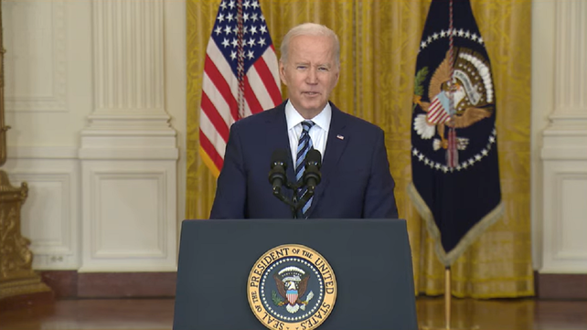 Joe Biden anunció sanciones devastadoras contra Rusia