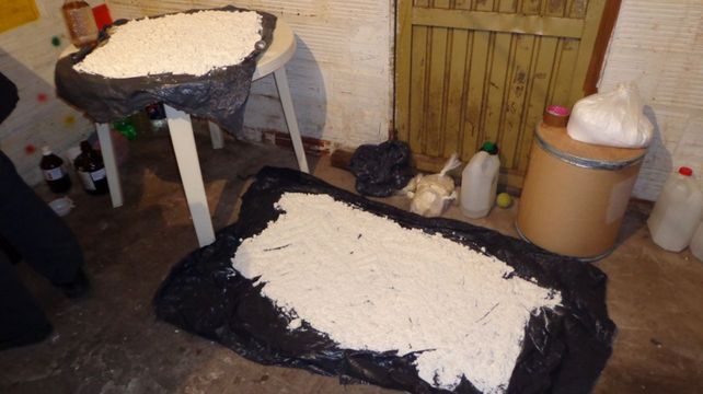 Julio de 2012. Cocina de cocaína en el Bajo Ayolas.