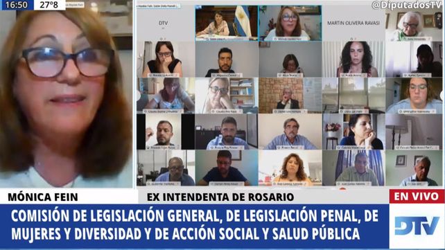 La exintendenta de Rosario expuso a través de video conferencia.&nbsp;