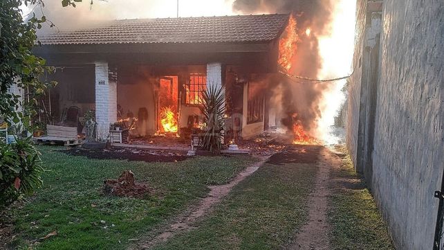 El incendio de la casa fue de proporciones