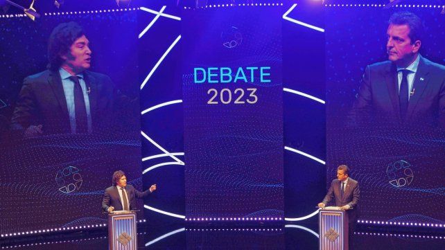 Milei y Massa se sacaron chispas en el debate.&nbsp;