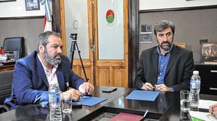 El presidente de la Cámara de Diputados, Angel Giano, y el titular de Sidecreer, analizaron los lineamientos del acuerdo.