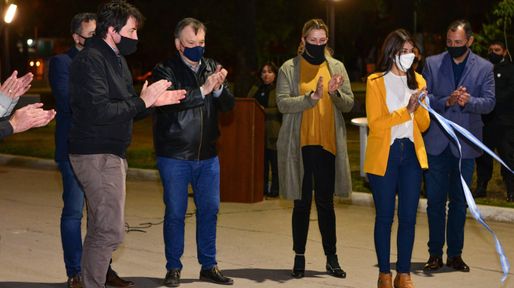 Michlig inauguró la obra de iluminación led en San Guillermo