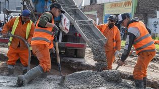 Trabajadores en Ovidio Lagos y Juan Canals