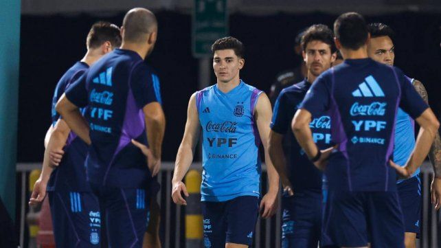 El plantel argentino entrena en la Universidad de Qatar