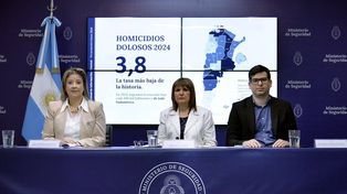 Patricia Bullrich se mostró orgullosa por la baja en los homicidios.