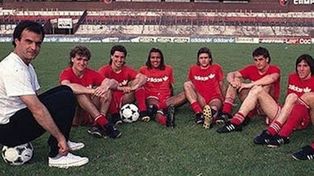 Bielsa junto a Franco, Boldrini, Gamboa, Pochettino, Ruffini y Berizzo.