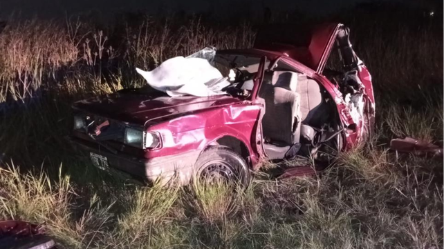 Choque en ruta 34. El auto en el que iba la víctima fatal