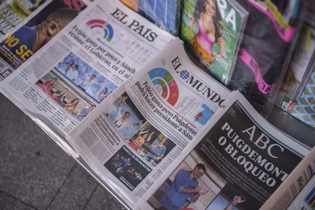 Los diarios del lunes reflejaron la incertidumbre que se abre en España.&nbsp;