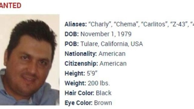 Buscado. La ficha del delincuente guardada por la Justicia norteamericana.
