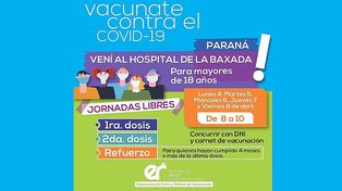 Vacunación contra Covid-19: hay jornada abierta en el Baxada