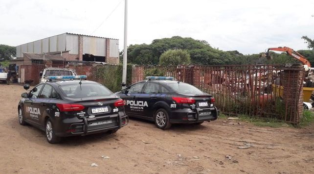La chacarita dónde se recuperaron los elementos robados// FOTO: Ministerio de Seguridad.