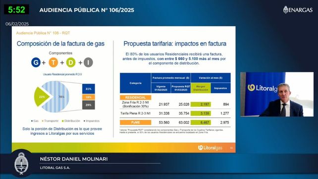 Litoral Gas prepara una nueva suba de tarifas: cuánto aumentará la factura a partir marzo