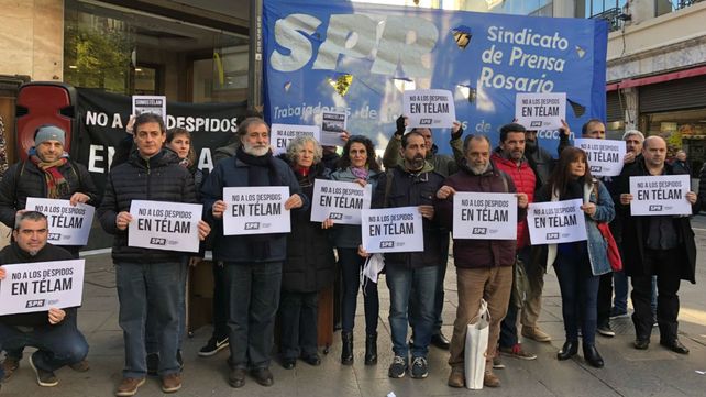 Volanteada del Sindicato de Prensa por despidos en Télam