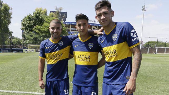 Vázquez (a la derecha) junto a Weigandt y Cañete.&nbsp;