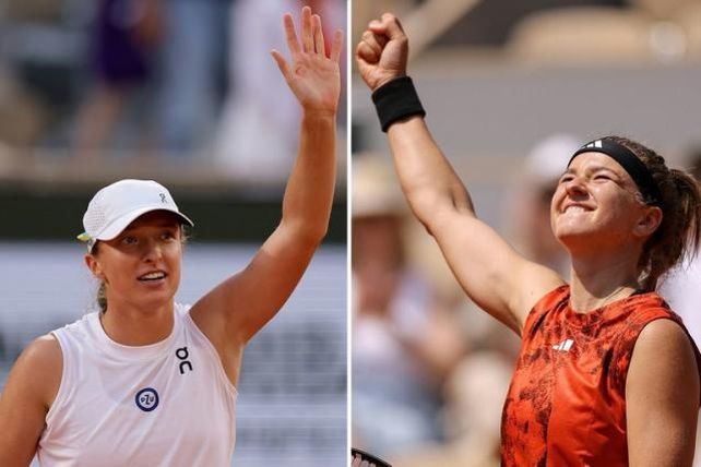 Iga Swiatek, la N° 1 del mundo, define Roland Garros con Karolina Muchova.