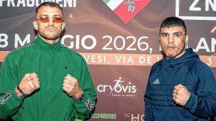 El santafesino Emiliano Pucheta (derecha) combatirá en Milán con Iván Zucco.