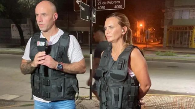 Amalia Granata y el periodista de A24