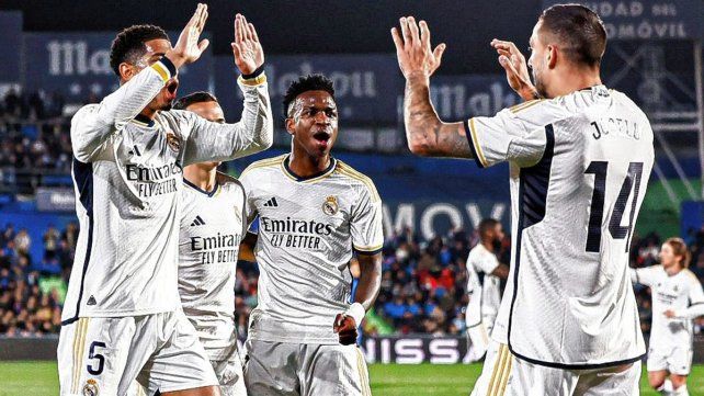 Real Madrid le ganó como visitante a Getafe y pasó a comandar las posiciones en España.