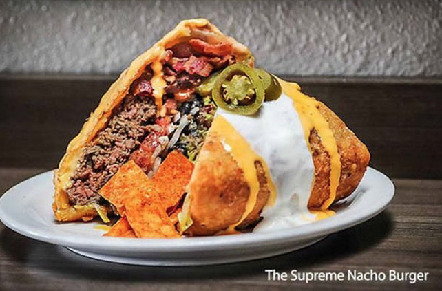 Supreme Nacho Burger.