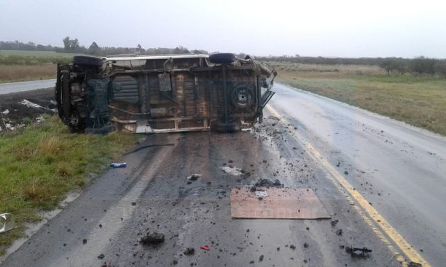En medio de la lluvia. En la ruta 18