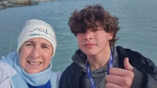 Copa del Mundo: madre e hijo de Villaguay brillaron en aguas gélidas