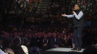 Sergio Massa, el sábado en el cónclave del Frente Renovador. El ministro atiende dos frentes en simultáneo: el económico y el político.