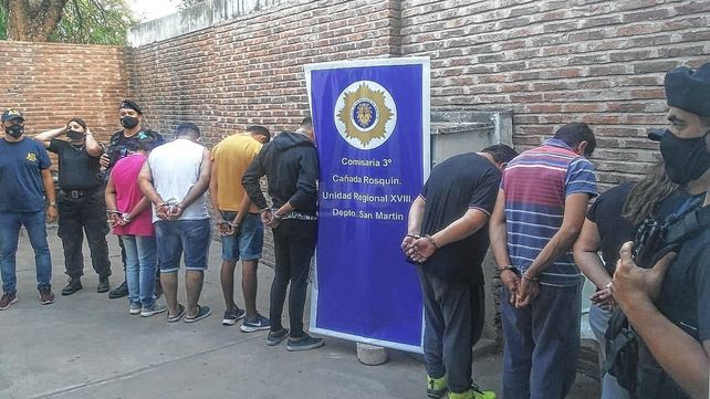 Los siete detenidos después de los allanamientos por robos en el oeste santafesino