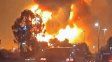 La impactante explosión en Ezeiza. La impactante explosión en Ezeiza.