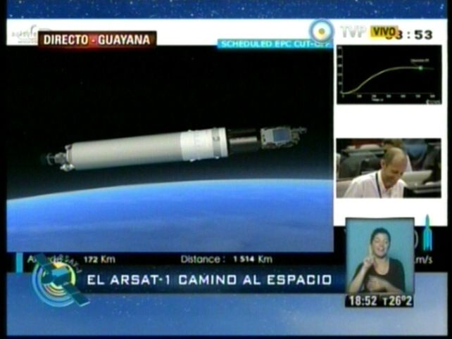 El primer satélite geoestacionario argentino está en el espacio y ya se desprendió de la cápsula