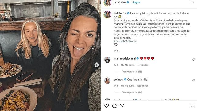 Mensaje de Belu Lucius sobre la violencia: Esta familia...