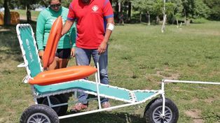 Una silla anfibia para personas con movilidad reducida 