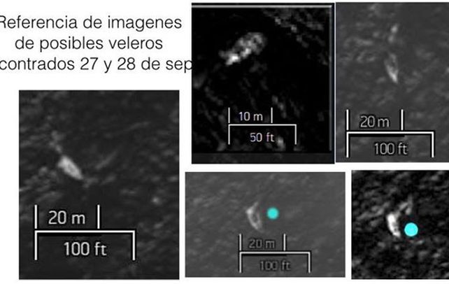 Familiares mostraron una foto satelital en la que se ve una embarcación similar al Tunante II que está a flote
