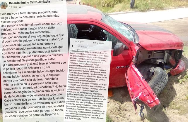 El abogado que chocó tres autos en Colastiné se defendió en las redes