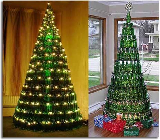 En vez de utilizar un árbol cortado para la época navideña o hecho de plástico contaminante y no reciclable