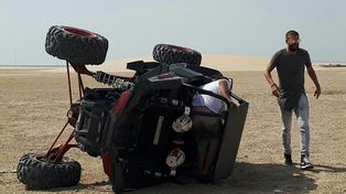 El tremendo accidente que sufrió Piqué en las dunas del desierto de Qatar