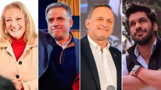 Los precandidatos favoritos en las dos fuerzas principales, Carolina Cosse, Yamandú Orsi (Frente Amplio, oposición), Álvaro Delgado (Partido Nacional, oficialismo) y Andrés Ojeda (Partido Colorado, oficialismo)