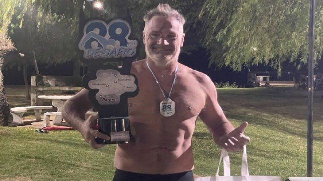 Juan Mesaglio fue el único entrerriano en llegar a la meta en la Hernandarias-Paraná.
