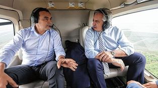 El Presidente sobrevoló incendios en Corrientes y Misiones