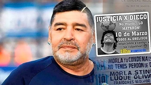 Los fanáticos de Diego Maradona organizan una marcha para pedir justicia por su muerte. 