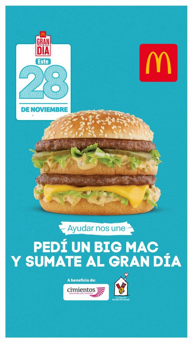 Llegó el Gran Día: cada Big Mac suma