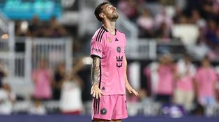 Leo Messi y su particular festejo&nbsp;