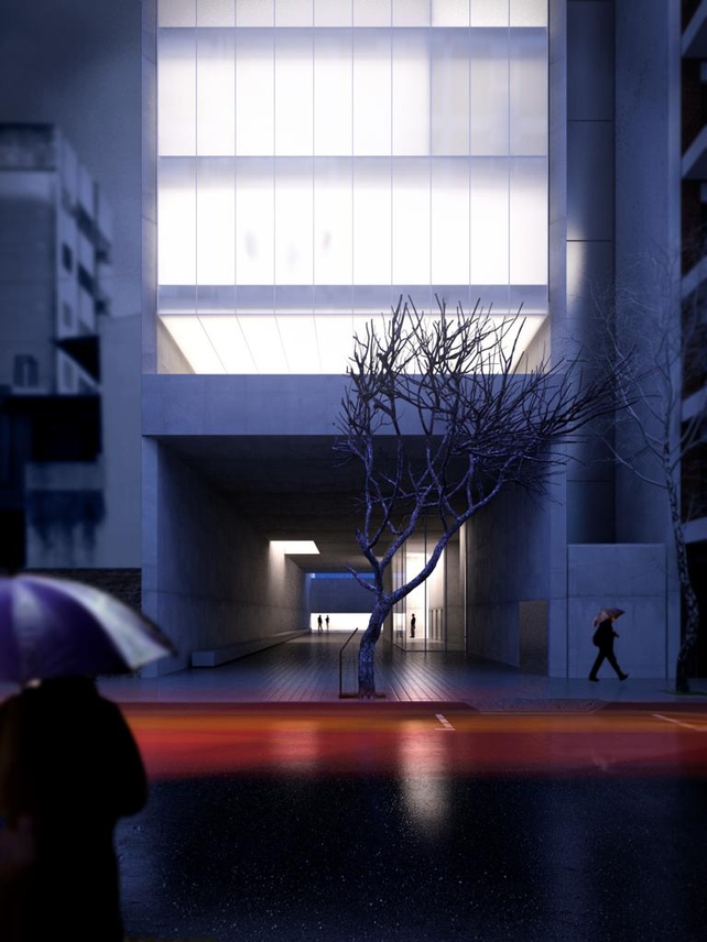 La planta baja. Se resuelve como una expansi&oacute;n hacia el interior de la manzana. El concurso termin&oacute; a fines del 2018.&nbsp;